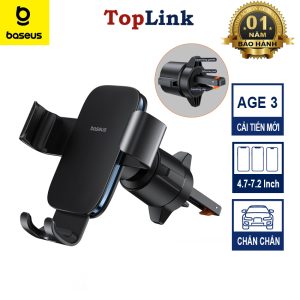 Kẹp Điện Thoại Xe Hơi BASEUS Metal Age 3 Gravity Car Mount – Gắn Cửa Gió, Sang Trọng, Hiện Đại, Chắc Chắn
