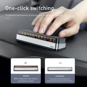 Alternative view of Bảng Số Điện Thoại Xe Hơi BASEUS ACNUMB Đặt Táp Lô Ô Tô Khi Đỗ Xe Thiết Kế Sang Trọng Chắc Chắn Phù Hợp Mọi Loại Xe