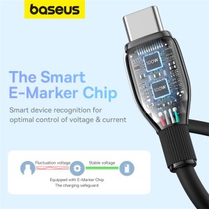 cap sac nhanh 100w baseus type c to type c pudding fast charging cable cho iphone 15 16 samsung laptop tablet huawei xiaomi 7