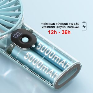 Quạt Mini YOOBAO F3PL Pin 10.000mAh Cầm Tay Để Bàn Tiện Lợi, 3 Cấp Gió, Sử Dụng 36h, Hiển Thị Dung Lượng Pin quat mini cam tay hoac De ban yoobao f3pl 3 cap gio pin 10 000mah su dung 36h hien thi dung luong 19