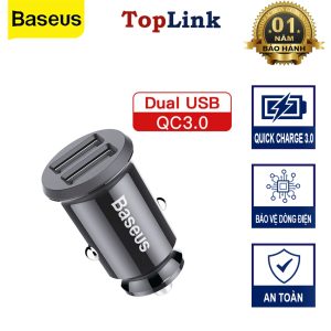 Tẩu Sạc Nhanh 30W BASEUS CCALL-ML01 2 Cổng Dual USB 5V 3.1A Cho Xe Hơi, Ô Tô