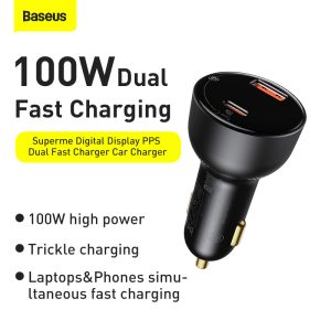 Tẩu Sạc Nhanh Ô Tô 100w BASEUS 1 Cổng USB 1 Cổng PD Công Nghệ Sạc Nhanh Quick Charge QC 3.0 Sạc Đa Thiết Bị, Công Suất Mạnh Mẽ, An Toàn Cho Mọi Chuyến Đi tau sac nhanh O to 100w baseus 1 cong usb 1 cong pd cong nghe sac nhanh quick charge qc 3 0 sac Da thiet bi cong suat manh me an toan cho moi chuyen Di 12