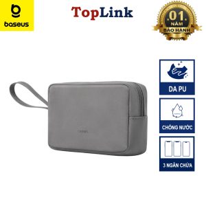 Túi Đựng Phụ Kiện BASEUS Chất Liệu Da Pu Chống Thấm Nước Easy Journey Series Storage Bag Có Khoá Kéo