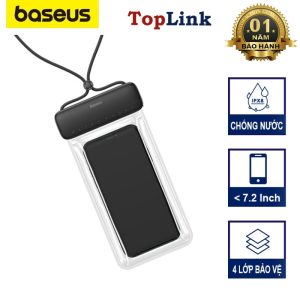 Túi Chống Thấm Nước Điện Thoại BASEUS Trong Suốt Bảo Vệ 4 Lớp Phù Hợp Đi Biển, Đi Bơi Dùng Cho Điện Thoại Dưới 7.2inch